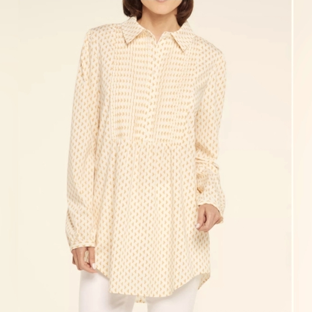 NYDJ PLEATED TUNIC MAISON GEO SIZE Small